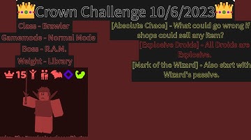 Crown Challenge 10/6/2023 - Randomly Generated Droids