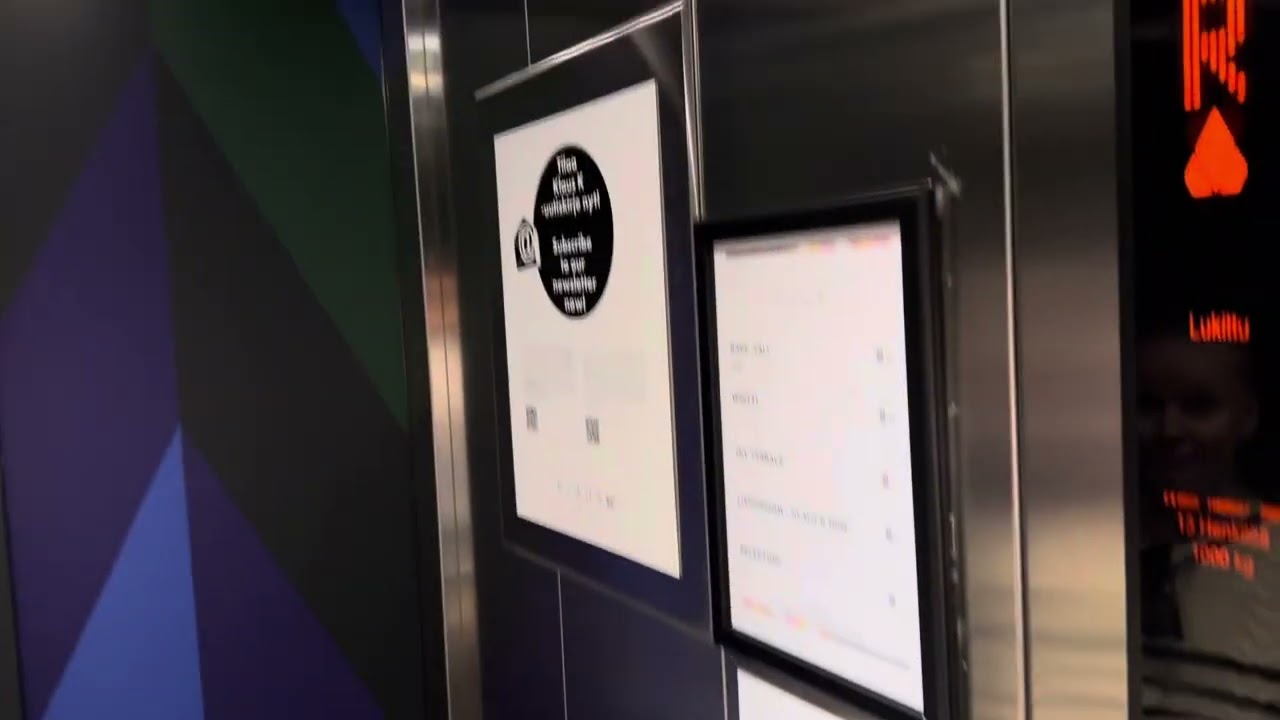 2x 2005 KONE KSS 520 MonoSpace MRL traction elevators @ Klaus K Hotel, Kamppi, Helsinki, Finland