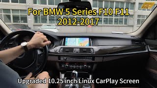Roadtop 10.25 inch Wireless Apple Carplay Android Auto For BMW 5 Series F10 F11 2012-2017 NBT