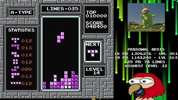 NES Tetris - 82 Lines on Killscreen