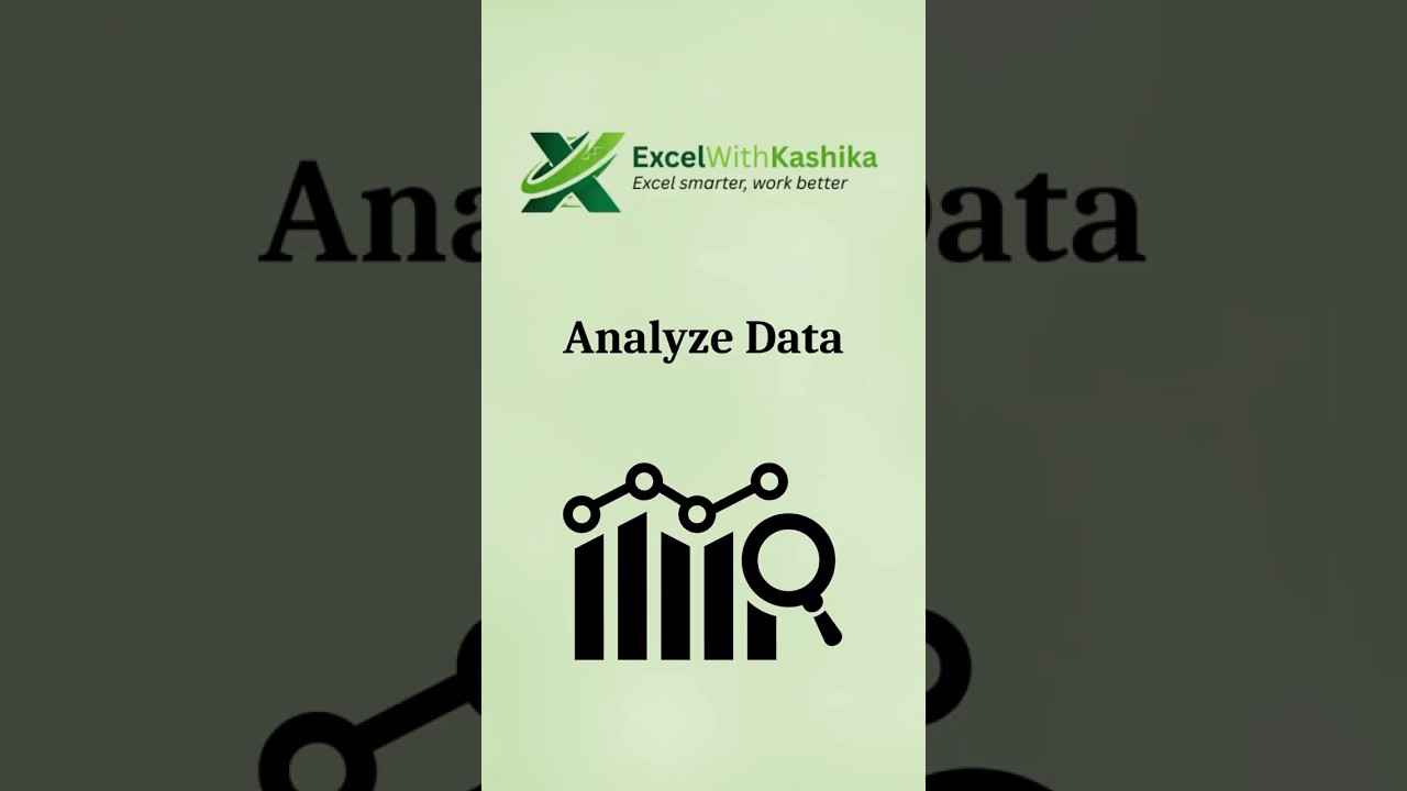 Analyze Data in Excel | Charts & Insights in One Click 🚀