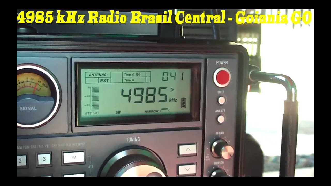 4985 kHz Radio Brasil Central , RBC , Goiânia , Goiás , Brazil YouTube