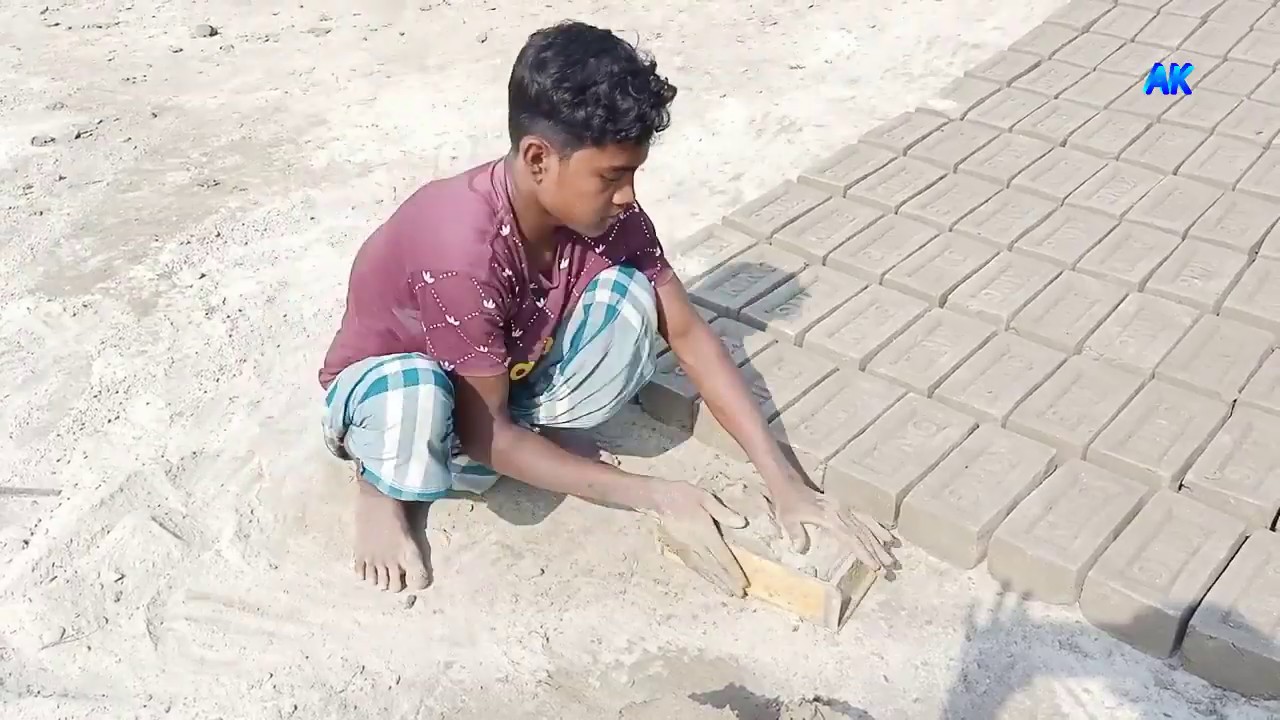 HOW TO MAKE MANUAL CLAY BRICKS BY PROCESSING MUD(PART-26). - YouTube