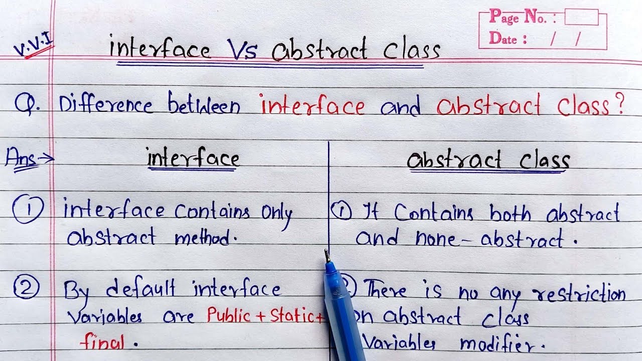 Difference between Abstract Class and Interface in Java