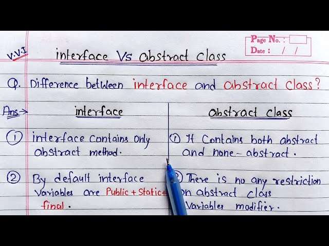 Difference between Abstract Class and Interface in Java