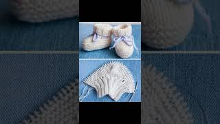 Knitting baby 🥰 shoes 👟 ideas 🔥#knitting #shorts