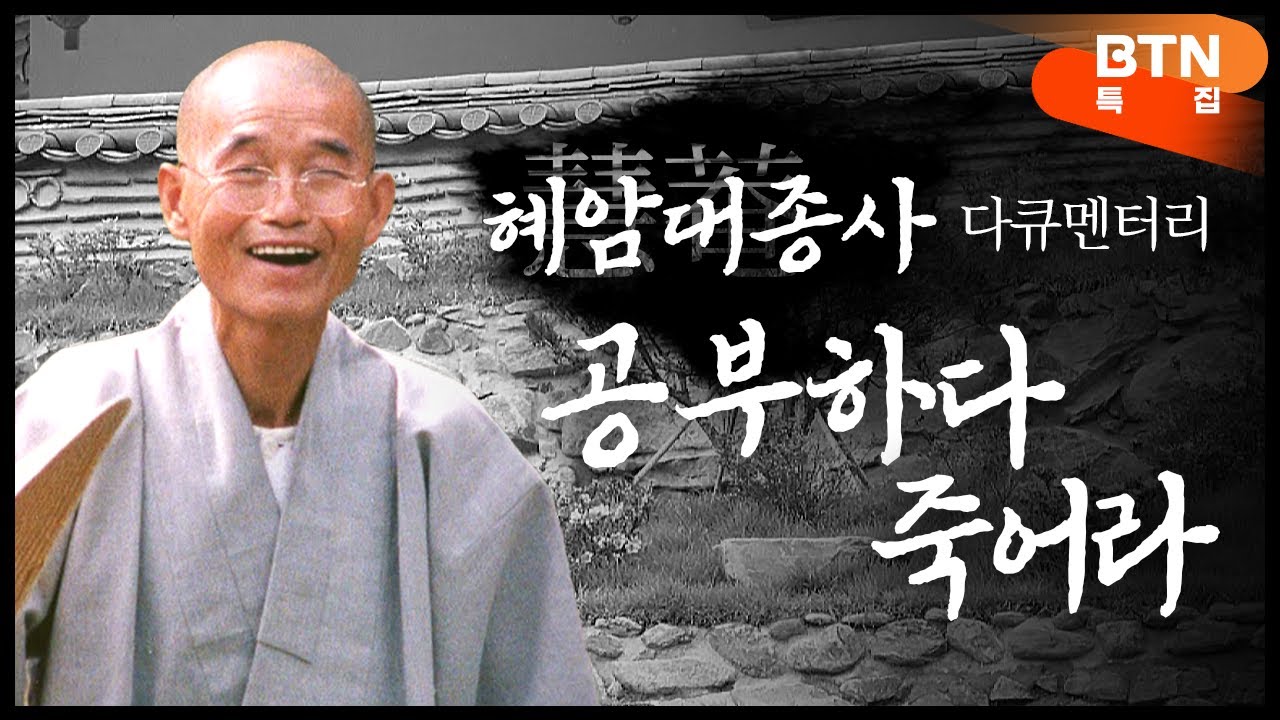[BTN특집 다큐] '벽에 등 조차 기대지 않는 엄격한 장좌불와, 하루 한 끼 오후 불식' 지독한 수행력을 보여준 혜암대종사가 우리에게 전하는 메시지 - 공부하다 죽어라