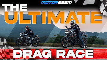 Bajaj Pulsar N160 vs TVS Apache RTR 160 4V - Drag Race | MotorBeam