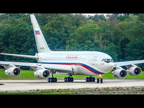 ILYUSHIN IL96 LANDING & DEPARTURE at COLOGNE - Ultra RARE IL96 (4K)