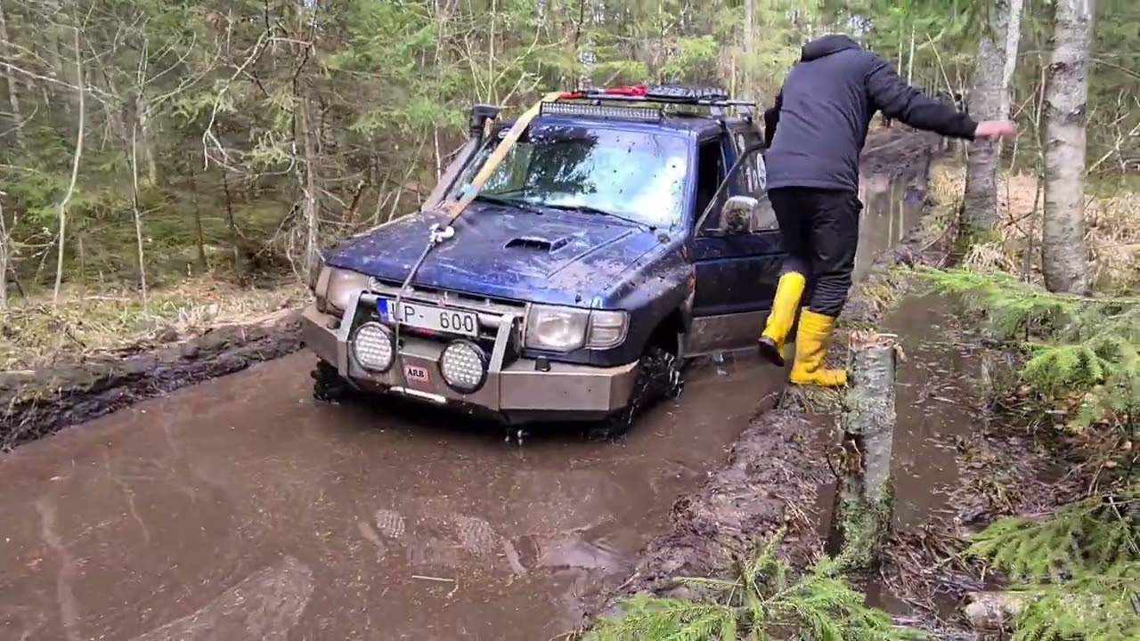 Mitsubishi Pajero. Off-road Latvia. Открытие весеннего сезона.