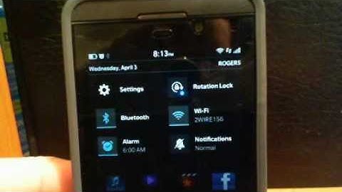BlackBerry 10 Swipe Down Menu Tip