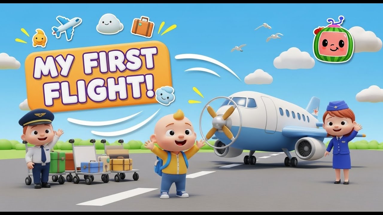 My First Flight: Airport Adventure Tour ✈️ Lalafun Kids Songs
