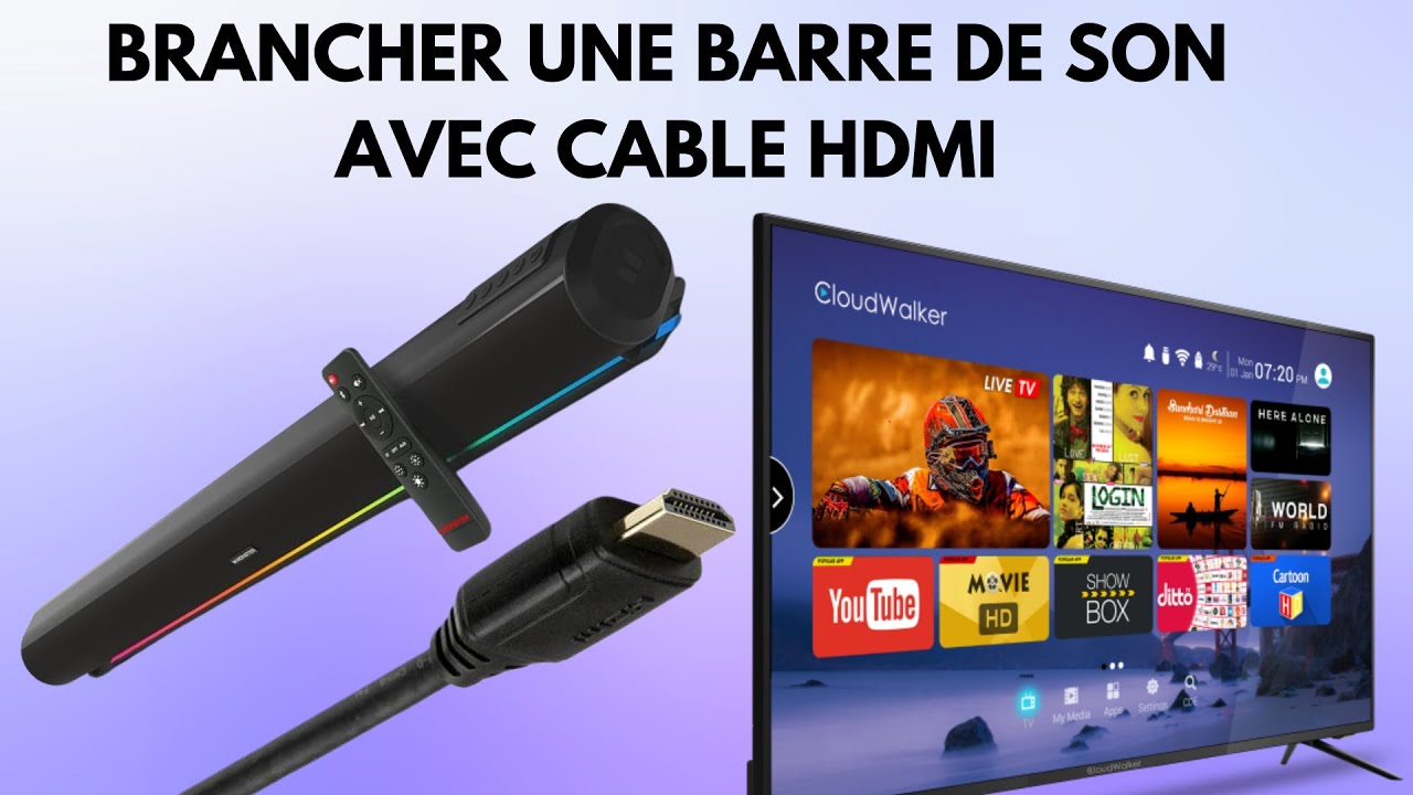 Comment brancher une barre de son à une télévision avec HDMI eARC / ARC 