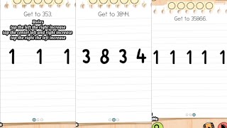 Brain test 5 level Get to 353, Get to 3844 and Get to 35866 Solution 