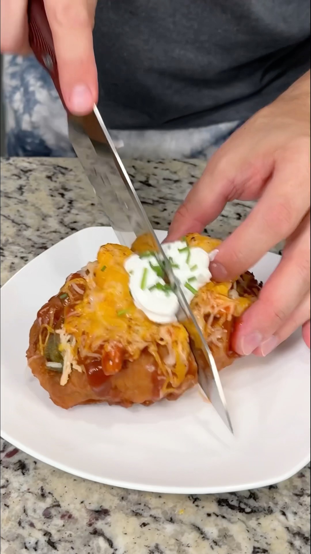 Fried baked potato ? #shorts