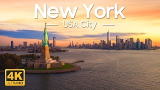 FLYING OVER NEW YORK 4K Video UHD - Scenic Relaxation Film With Calming Music For Stress Relief