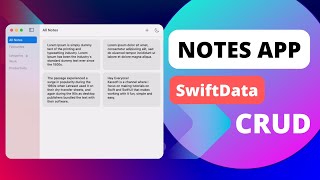 SwiftUI: Building Notes App + SwiftData + CRUD | macOS 14 | Xcode 15