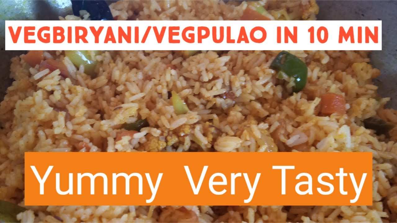Veg Biryani receipe|Veg Pulao receipe| Very easy prepare in 10 minutes