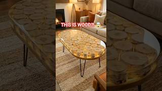 They Turned Tree Slices Into an Incredible Glowing Table! 🤯✨ #shorts #viral