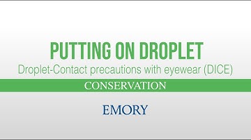 Putting ON Droplet-Contact precautions with eyewear (DICE) - CONSERVATION