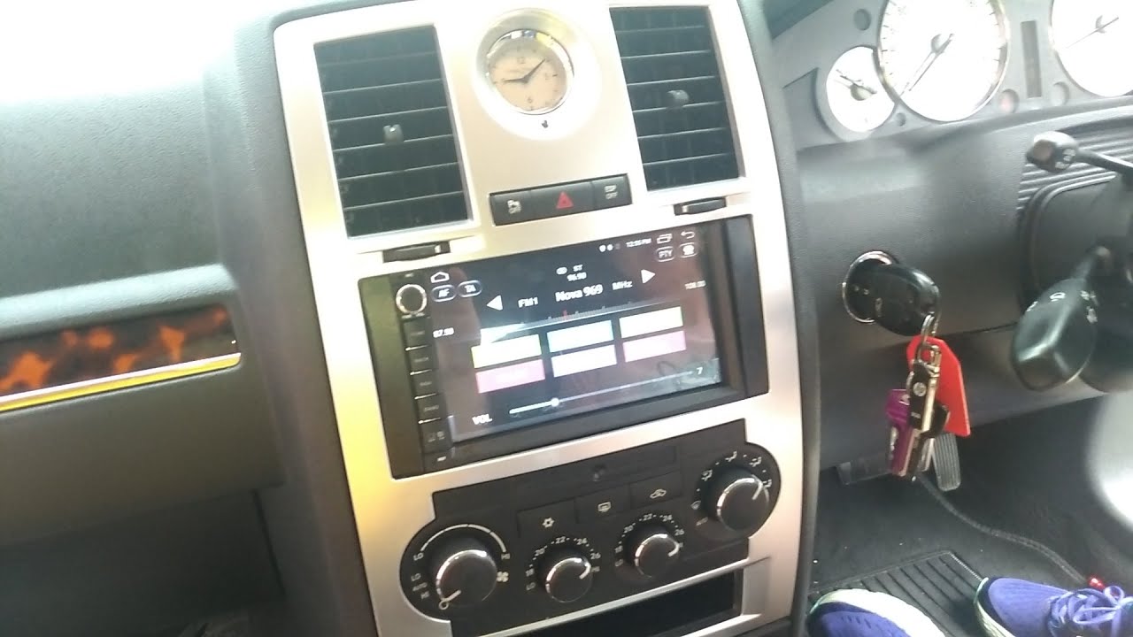 Installing Andriod head unit stereo in Chrysler 300c - YouTube