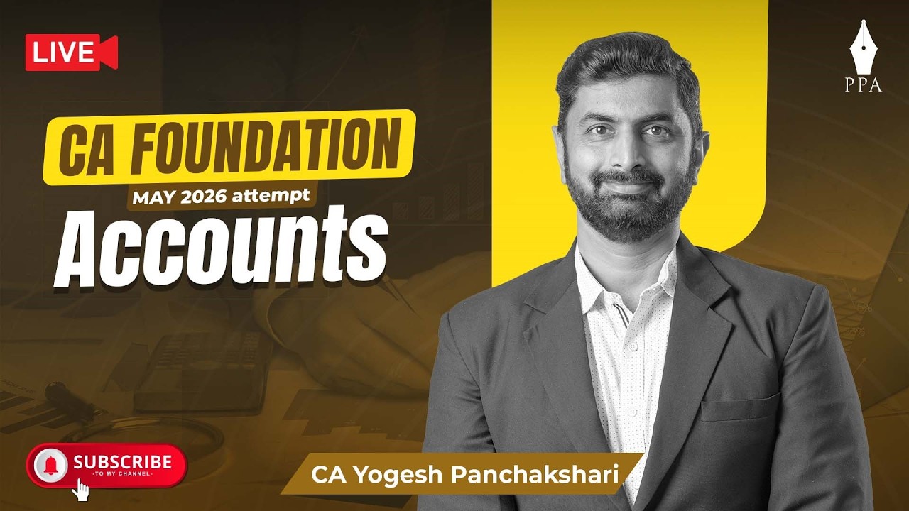 CA Foundation May 26: Accounts: S4: Inventory Valaution : CA Yogesh Panchakshari