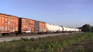 CSX detour train X612 with BC Rail 4621 between two Union Pacific locomotives
