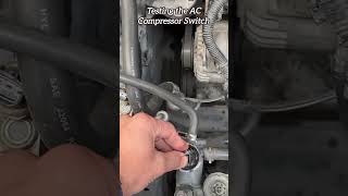 Testing the AC Compressor Switch #shorts #mechanic #automobile