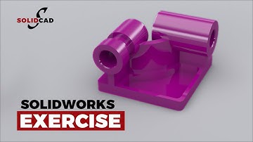 SolidWorks Exercise 8 | Certified SolidWorks Associate (CSWA) | SolidWorks Tutorial | SolidCad