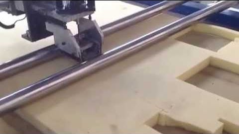 PU foam cutting CNC router: test video