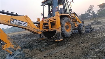 JCB Backhoe Cutting Soil and Loading in Dump Truck - JCB 3DX Machine Working - Dozer Video 1