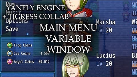 YEP.145 - Main Menu Variable Window - RPG Maker MV