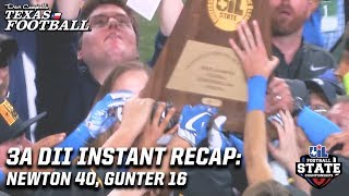 3A DII State Title Instant Recap: Newton 40, Gunter 16