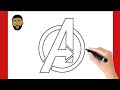 How to draw avengers logo avengers