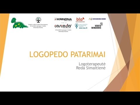 Video: Vaikų Logopedas - Pamokos, Patarimai, Konsultacijos