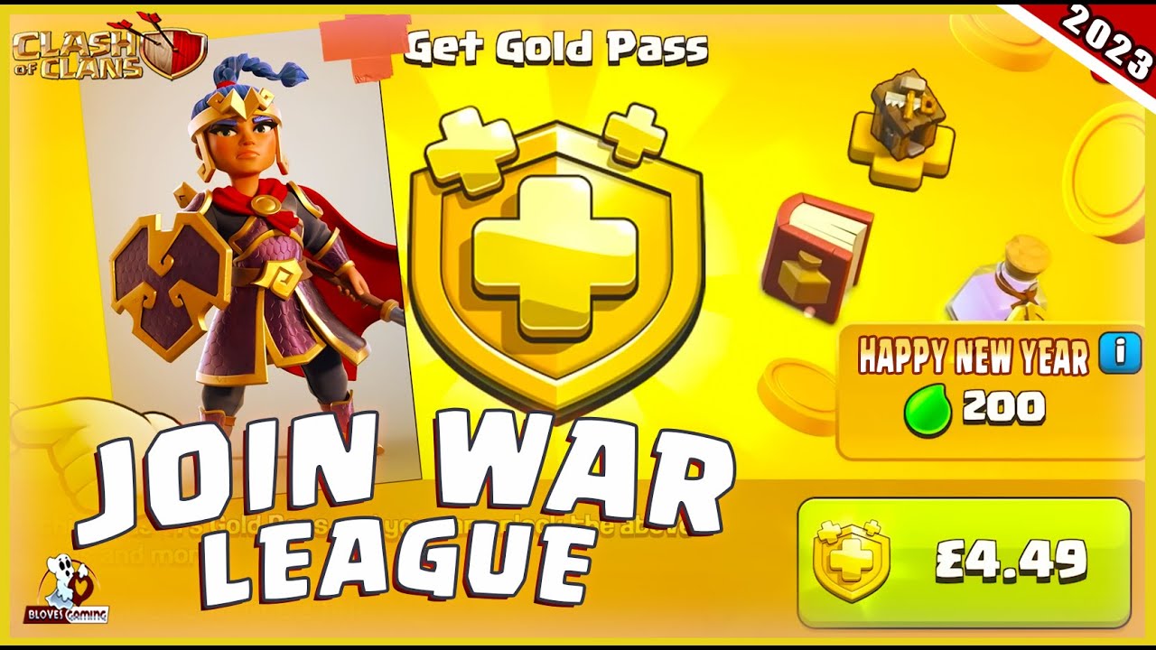 COC January 2023 Gold Pass Hero Skin Live Easily 3 Star the Happy New