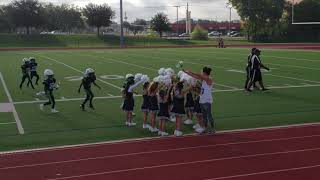 Bronco's Scrimmage 20181006 Seahawks - Winners through Cheerleader Tunnel