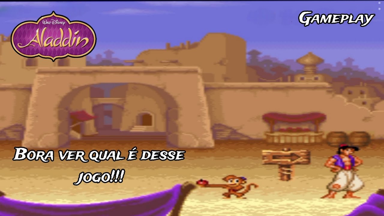 ALADDÍN DO SUPER NINTENDO E O INÍCIO DA SÉRIE: BORA VER QUAL É DESSE JOGO!!! #1 