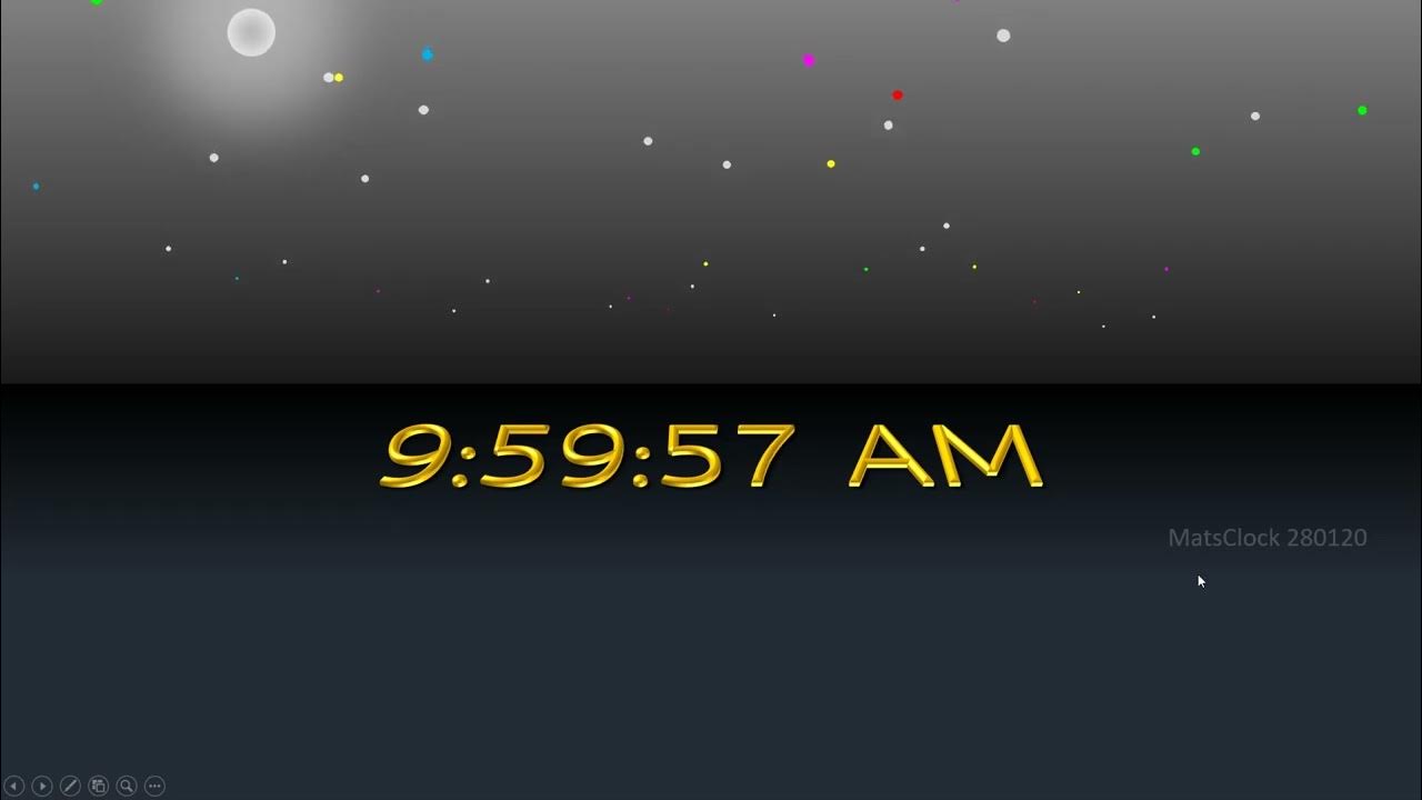 MatsClock 280120 Free PowerPoint Digital Clock Date and Time PPT