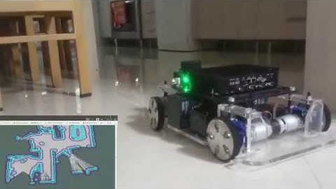 Demo of AVG with SLAM and navigation running based on ROS