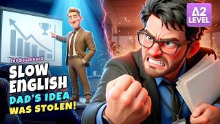Oh No... Will Dad Get His Idea Back?! | Slow English Listening Story (A2 Level) screenshot 1