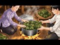 Making "Banh Chung" for Reunion: A Vietnamese Tet Story 🇻🇳 | Ghibli Style ASMR & Relaxing Cooking