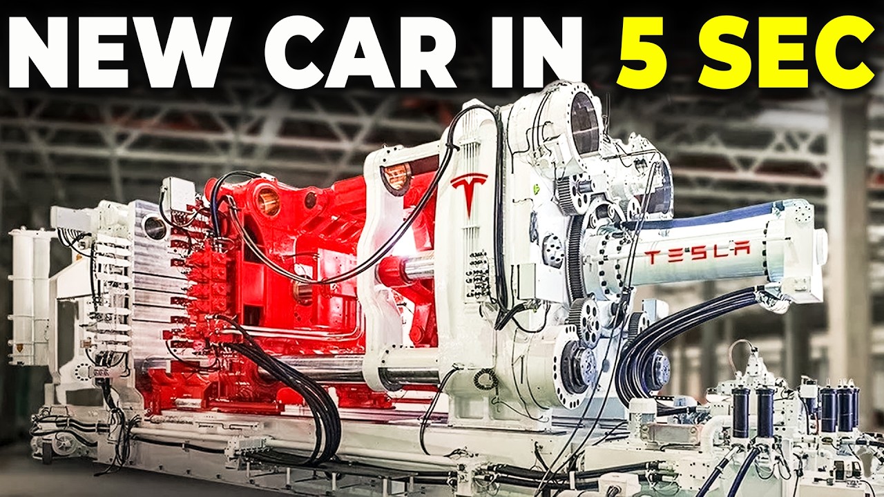 Tesla Machine Build World's Biggest Tesla Factory is building 1 Car in 35 Seconds.. - YouTube