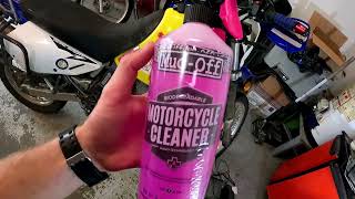 Muc-Off Motorcycle Cleaner Before and After
