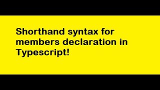 Shorthand syntax for making members public in typescript