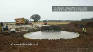 Wind turbine foundations in time-lapse and tilt-shift by Golden Media Productions