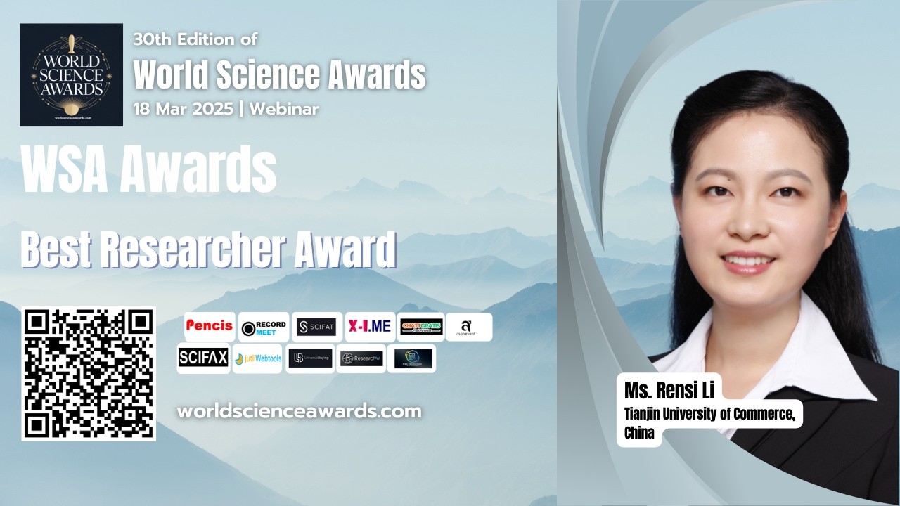 Rensi Li | Tianjin University of Commerce | Best Researcher Award | China