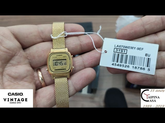 RELOJ CASIO VINTAGE DORADO PEQUEÑO LA670WEMY-9EF