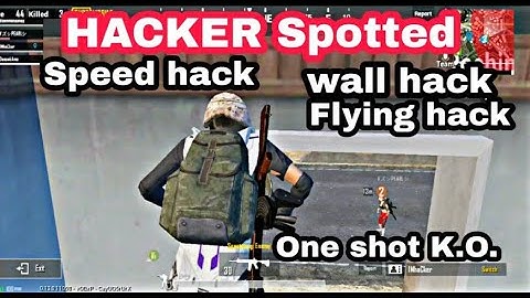 Hacker in PUBG mobile | unlimited health hack | wall hack | jump hack