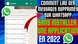 Comment lire un message supprimé sur WhatsApp sans installer une application en 2022 screenshot 4